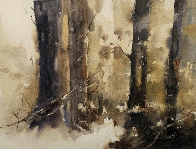 B Parsons |Light on Beach | watercolour | McAtamney Gallery and Design Store | Geraldine NZ